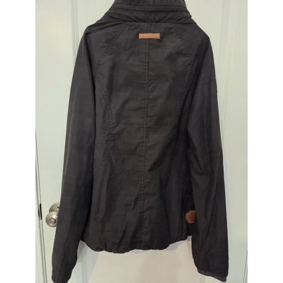 Naketano Brave New World Women's Windbreaker Size Large Black Cotton Blend - Picture 2 of 7